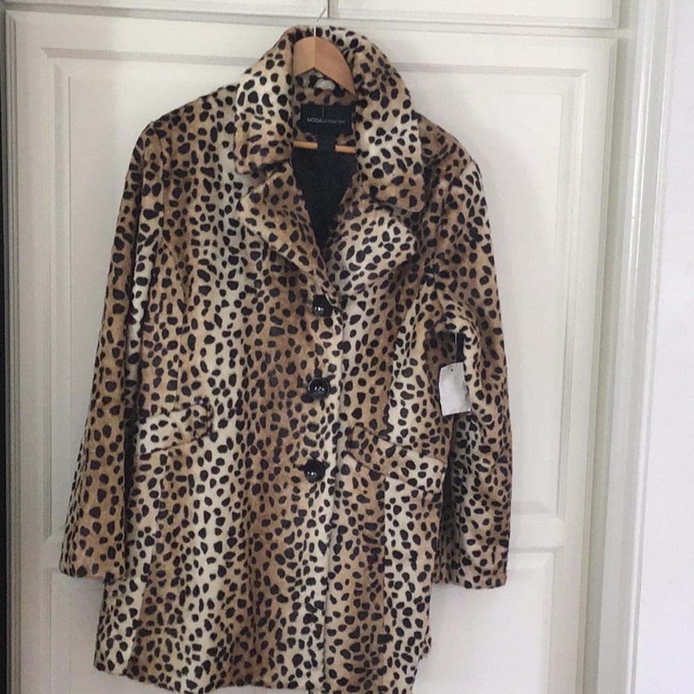 Leopard print coat